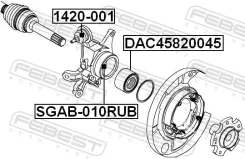 ����������� ������ ����� Febest SGAB010RUB SGAB010RUB ����