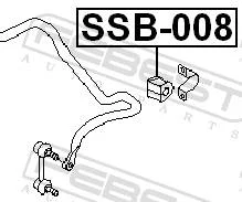 ������ ������� ������������� d13 ������ ������ ����� ��� Subaru Legacy III, Subaru Impreza Febest SSB-008 SSB008 ����