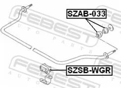 ����������� ������� ������ �������� ������ ����� ��� Suzuki Wagon, OPEL Agila, Suzuki Ignis Febest SZAB-033 SZAB033 ����