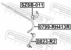 ������ ������� ������������� d13 ������ ������ ����� ��� Suzuki Baleno, Suzuki Liana, Suzuki Aerio [USA] Febest SZSB-011 SZSB011 ����