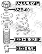 ������� ��������� ������������, ��������, ������, ����� ��� Suzuki SX4, Suzuki Forenza [USA], Suzuki RENO [USA] Febest Szshb-SX4F SZSHBSX4F ����