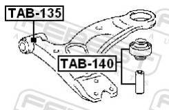     Toyota Carina, Caldina, Corona 92-01, Avensis 97 TAB-140 Febest TAB140 