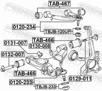 ���� ��������� ����. ������ Toyota Land Cruiser 200 07-, Tundra 06- �/ Febest TAB467 TAB467 ����