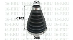 ������� ���� 26,0x88x102 TPEE [04437-12090] Fortuna 16F SS-3009 (�������� Corolla ZRE14#, Auris ZRE15#, Allion ZRT26#, Wish ZGE2#) SS-3009 SS3009 ����