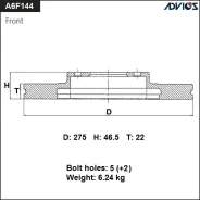 ���� ��������� A6F144 Advics A6F144 ����