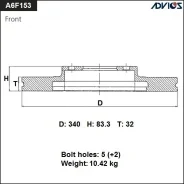 ���� ��������� �������� Advics A6F153 A6F153 ����