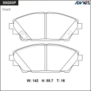 �������� ��������� ������� Advics �������� (F) Mazda 3 BM (13-), Mazda CX-3 DK (15-) Advics SN203P SN203P ����
