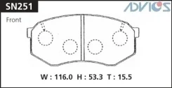 ������� ��������� PF-1246 Advics SN251 (� X8#) SN251 ����