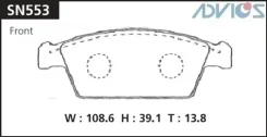 ��������� ������� Advics SN553 D9013/PF-9183/AFP-175 AV182 1A61-33-280B 1A61-33-280C SN553 ����