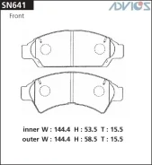 �������� ��������� ������� Advics �������� (F) Toyota Camry CV30 / SV30 (90-94), Vista CV30 / SV30 (90-94) Advics SN641 SN641 ����