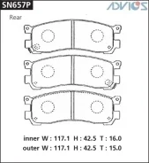 ������� ��������� PF-5290 Advics SN657P (� MPV/Bongo/Cosmo) SN657P ����