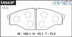 ��������� ������� Advics SN664P SN610P 04465-26020 04465-26140 04465-YZZ64 SN664P ����