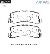 ������� ��������� PF-1136 Advics SN747P (� AE101, AE111) SN747P ����