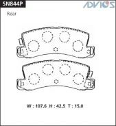 ��������� ������� Advics SN844P D2165M/PF-1136 GP02048 BP2010 04466-12040 SN844P ����