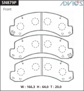 ������� ��������� PF-1441 Advics SN879P (� Dyna BU3 99.05-07.05) SN879P ����