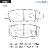 ������� PF-3502 SN895 Advics SN895 ����