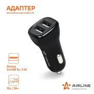 ������� ������������� 2�USB 2.1� � ������������� 12,24� (F0070524) Airline [ACH-2U-04] ACH2U04 ����