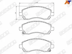 ������� ��������� �������� �������� �������� ��� Subaru Impreza (GC), Legacy II-III AN-462WK Akebono ���. AN-462WK AN462WK ����
