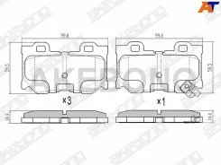 ������� ��������� �������� Infiniti FX30D-50 08 AN-750WK Akebono AN-750WK AN-750WK AN750WK ����