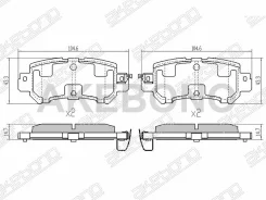 ������� ��������� �������� ������ �������� ��� Mazda CX-5 AN-784WK Akebono AN-784WK AN-784WK AN784WK ����