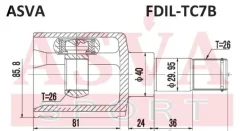 ���� ���������� ����� 26x40x26 Asva FDIL-TC7B FDILTC7B ����