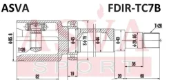 ���� ���������� ������ 26x40x26 ASVA FDIR-TC7B FDIRTC7B ����