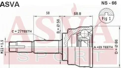 ���� �������� 23x56x27 ASVA NS66 ����