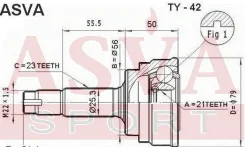 ���� �������� 22x56x24 ASVA ASVA TY-42 TY42 ����