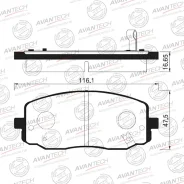 ������� ��������� �������� Avantech �������� (��������������� �������� � �����. ) KIA Picanto 2003 - 2015 AV185 ����