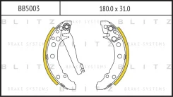 ������� ��������� ���������� AUDI 100 80 A2 Coupe Blitz BB5003 BB5003 ����