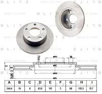 ���� ��������� ������ 245X10mm JZW615601C BS0106 ����