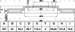 ���� ��������� Hyundai Elantra/Matrix/Avante 01- �����. ����. Blitz BS0210 ����