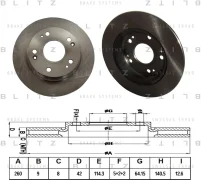 ��������� ���� Blitz FD 5x114,3 d(�. �. )=64.15�� D=260�� BS0277 BS0277 ����