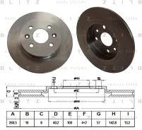 ���� ��������� | ��� | KIA Sephia/Shuma 97- [178Blitzbs0304] BS0304 ����