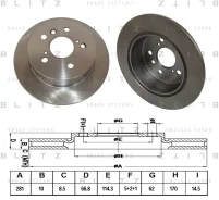 ��������� ���� Blitz ACV40 Rr D=281�� d(�. �. )=62�� BS0349 BS0349 ����