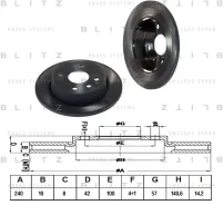 ���� ��������� OPEL Astra/Meriva 04- ����. Blitz BS0372 ����