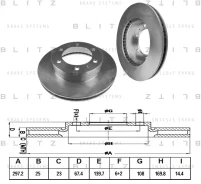 ���� ��������� Toyota Hilux 05- �����. ����. Blitz BS0376 ����
