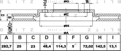 ���� ��������� Mazda 6 02- �����. ����. Blitz BS0401 ����
