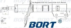 ������ 334509 (G22250217L) BORT /Front LH Kia Magentis 05-10, Carens III 06-10/(��������� �����! ) BORT [G22250217L], ����� �������� G22250217L ����