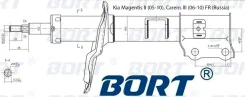 ������ 334508 (G22250217R) BORT /Front RH Kia Magentis 05-10, Carens III 06-10/(��������� �����! ) BORT [G22250217R], ������ �������� G22250217R ����