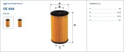 ������ �������� Filtron OE666/3 OE666 ����
