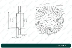 ���� ��������� ��������������� Toyota GBrake GFR02292R GFR02292R, �������� ������ GFR02292R ����
