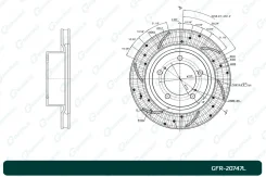 ���� ��������� GFR-20747L ����� ���������������/����. G-Brake GFR20747L ����