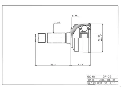 ���� �������� / �������� ������ /����� HDK ��� YRV 2000- EJVE 1.0; 19*47*24; DA-029; 4341097235 4341097244 0910014 DA029 ����