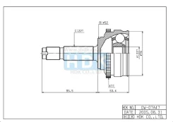 ���� �������� / �������� ������ /����� HDK ��� Kalos 1.4 ABS; 22*52*22; DW-007A47; (DW-007) 96391551 1110007A47 16503 DW007A47 ����