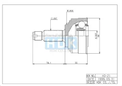 ���� �������� /�������� ����� /������ HDK ��� Honda Civic Domani Prelude Integra 1989-2000; 32*55*26; HO-021; (TG-4421Z50 HO-036 0310-021A50) 44010SR3...