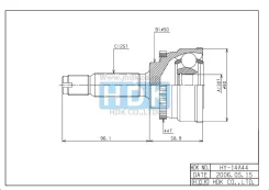 ���� �������� /�������� ������ /����� HDK ��� Hyundai Matrix; 25*50*30; HY-014A44; 4950017050 4950117050 25*50*30 Hyundai Matrix 1.5 MT 1210014a44/tda...