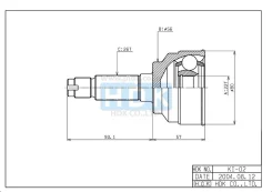 ���� �������� /�������� ������ /����� HDK ��� Kia Sephia 1999- Spectra 1991- 22*56*26 KI-002 OK25425400 HDK KI002 KI002 ����