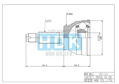 ���� �������� /�������� ������ /����� HDK ��� Hyundai Sonata 2001-2005; 25*60*27; KI-011; 495003C410 311048 CO4407 Hyundai Sonata (EF) 2001-2005/25*60...