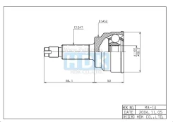 ���� �������� /�������� ������ /����� HDK ��� Mazda Demio Ford Festiva; 19*52*24; MA-014; (MA-E014A TG-6814 TG-6814Z44) B00122510A B00222610A B0022540...